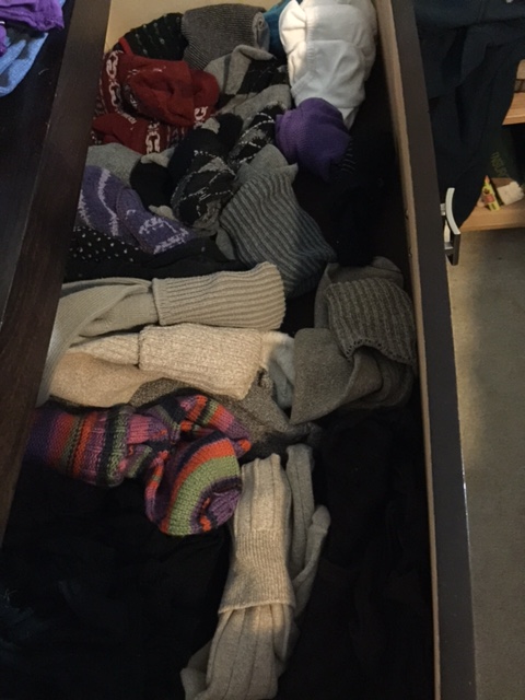 Decluttered sock drawer, decluttered life!